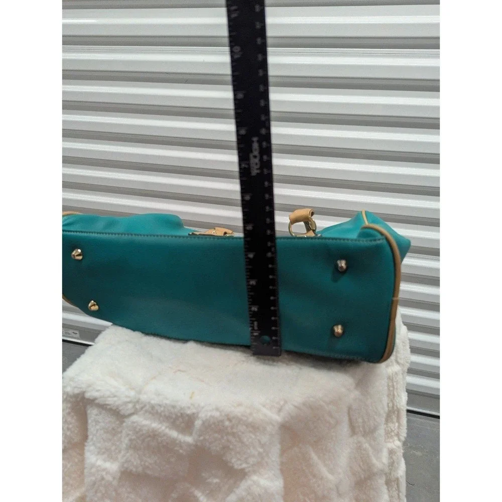 Western Boho Teal Studded‎ Satchel Purse Faux Leather Southwestern Bag Festival